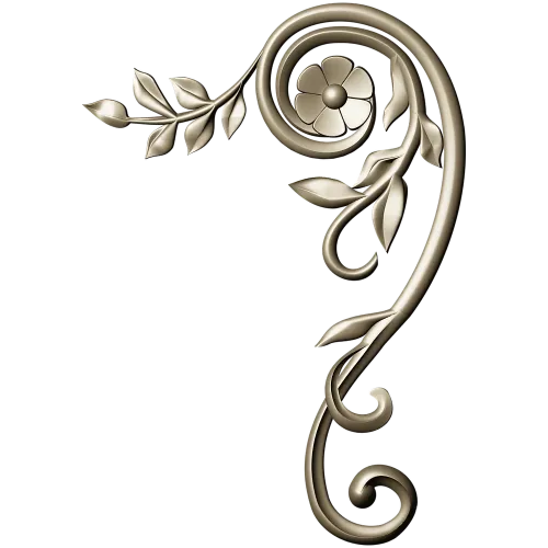 Spiral Floral Corner STL for CNC Milling