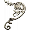 Spiral Floral Corner STL for CNC Milling