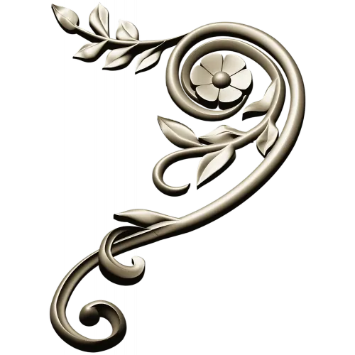 Spiral Floral Corner STL for CNC Milling