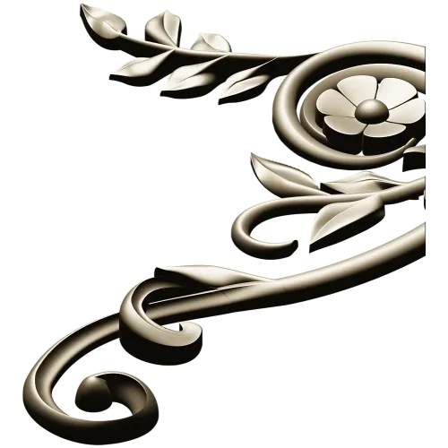 Spiral Floral Corner STL for CNC Milling