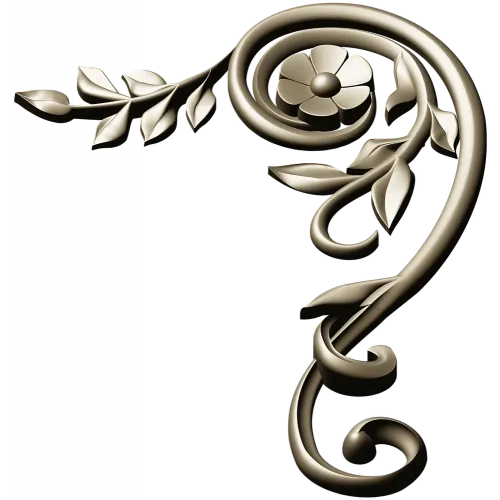 Spiral Floral Corner STL for CNC Milling
