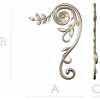 Spiral Floral Corner STL for CNC Milling