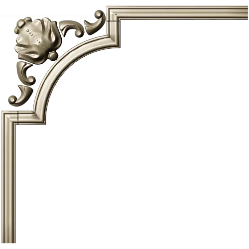 Baroque corner blossom - STL 3D model for CNC router