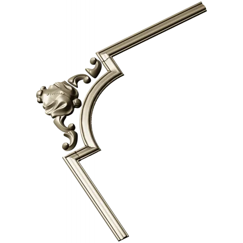 Baroque corner blossom - STL 3D model for CNC router