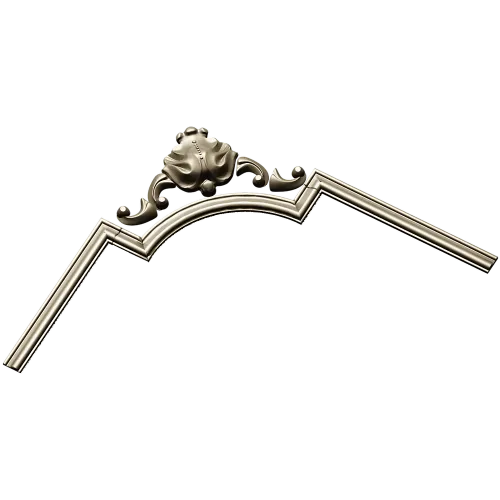 Baroque corner blossom - STL 3D model for CNC router