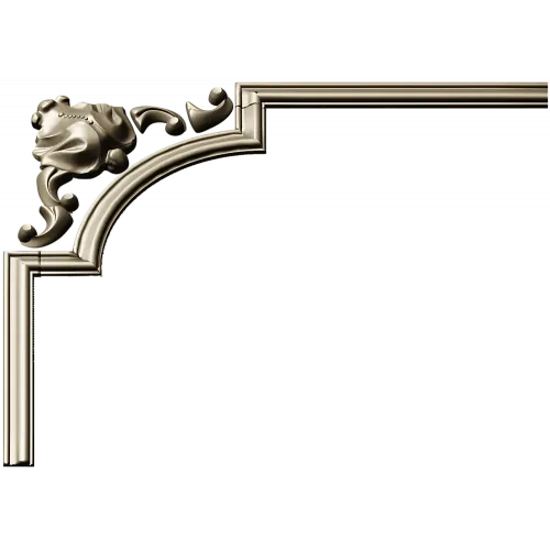 Baroque corner blossom - STL 3D model for CNC router