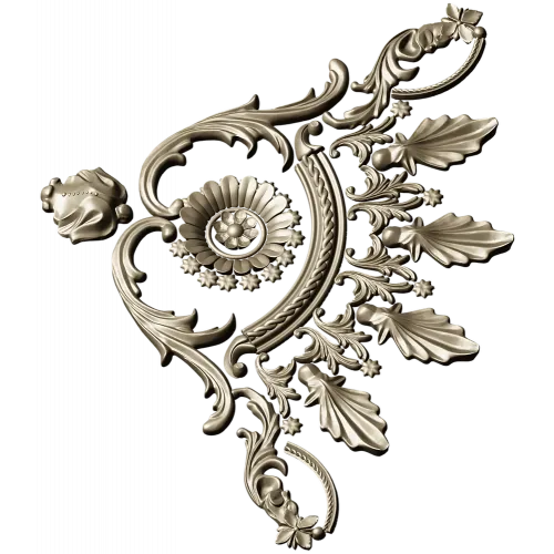 Ornate Rosette Corner STL for CNC