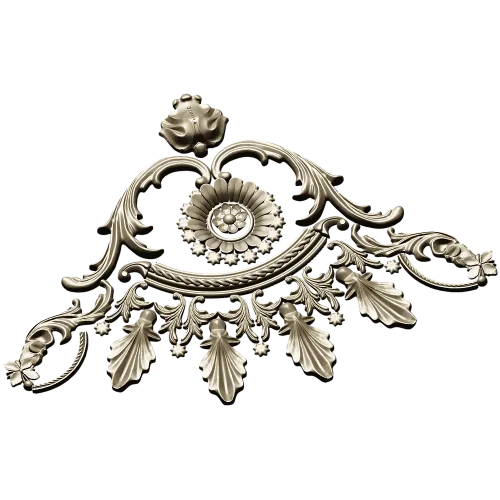 Ornate Rosette Corner STL for CNC