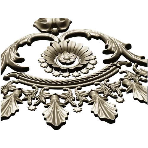 Ornate Rosette Corner STL for CNC