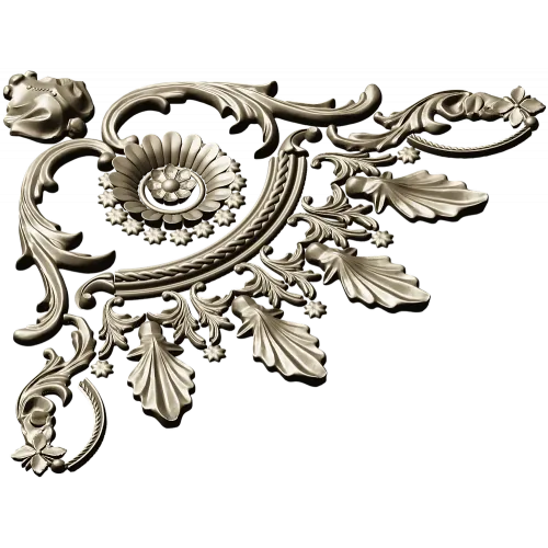 Ornate Rosette Corner STL for CNC