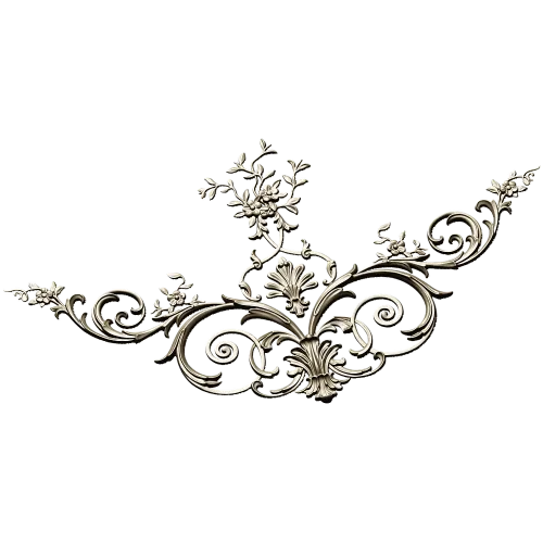 Rococo Floral Corner STL for CNC Carving