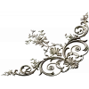 Rococo Floral Corner STL for CNC Carving