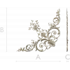 Rococo Floral Corner STL for CNC Carving