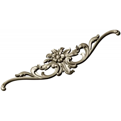 Rococo Floral Cartouche STL 3D Model for CNC