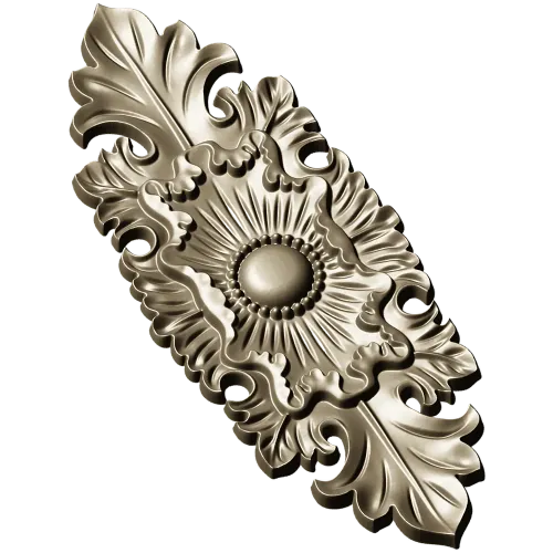Gilded Acanthus Rosette Decorative Plaque STL