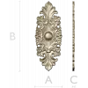 Gilded Acanthus Rosette Decorative Plaque STL