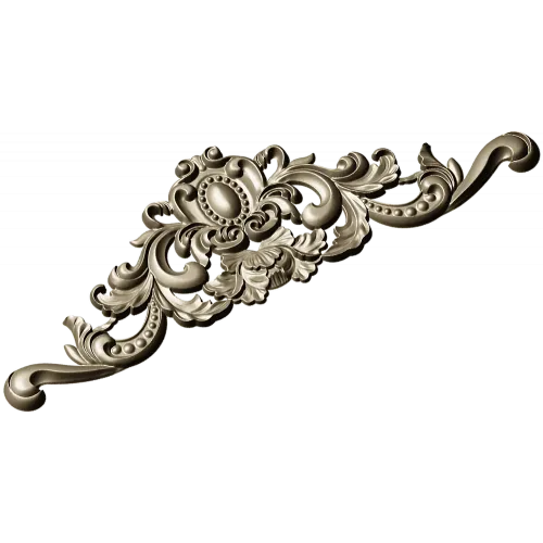 Rococo Cartouche STL 3D Model for CNC Milling