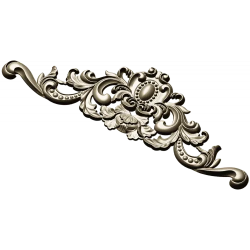 Rococo Cartouche STL 3D Model for CNC Milling