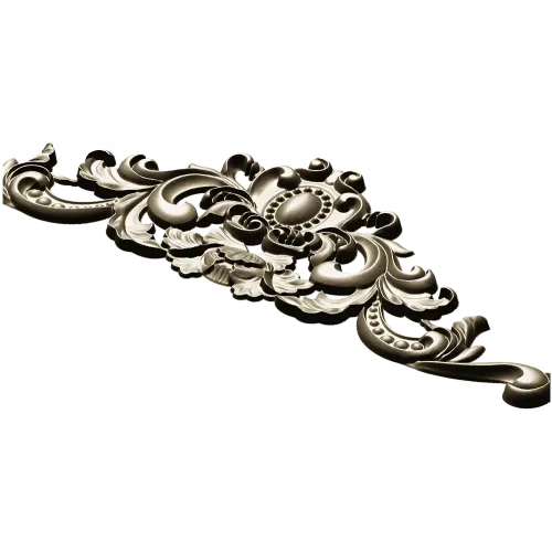 Rococo Cartouche STL 3D Model for CNC Milling