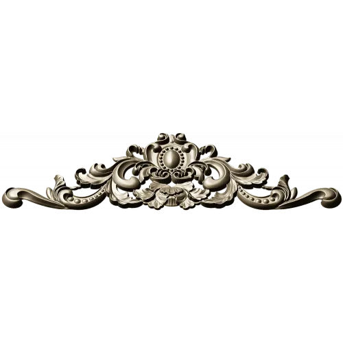 Rococo Cartouche STL 3D Model for CNC Milling
