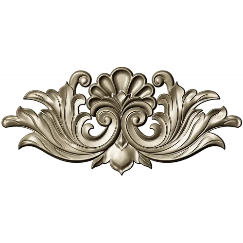 Acanthus Shell Cartouche STL for CNC