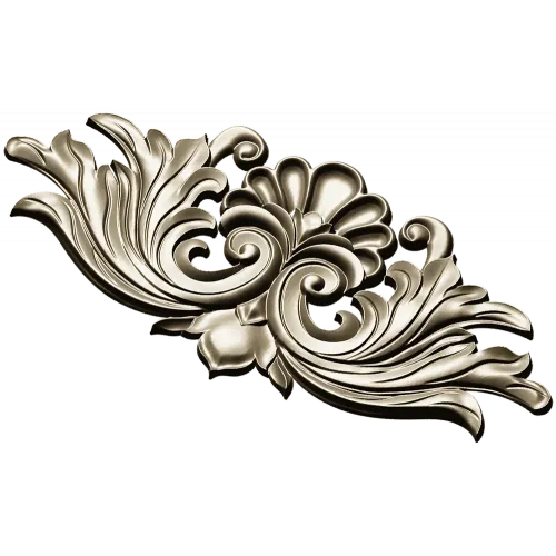 Acanthus Shell Cartouche STL for CNC