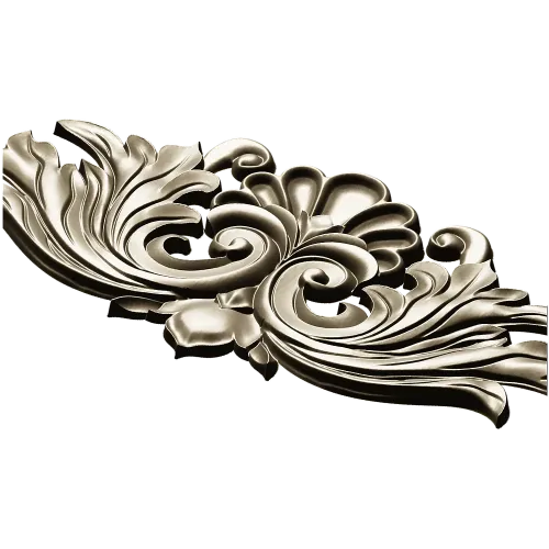 Acanthus Shell Cartouche STL for CNC