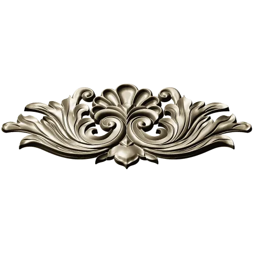 Acanthus Shell Cartouche STL for CNC