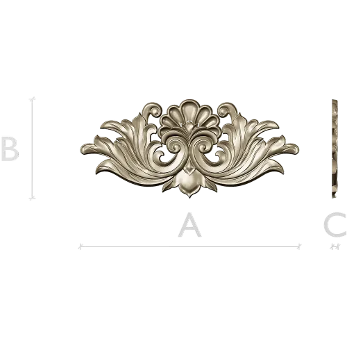 Acanthus Shell Cartouche STL for CNC