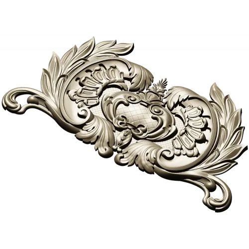 Baroque Acanthus Cartouche - STL 3D Model for CNC Router
