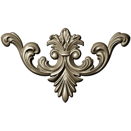 Baroque Acanthus Cartouche - STL 3D model for CNC carving