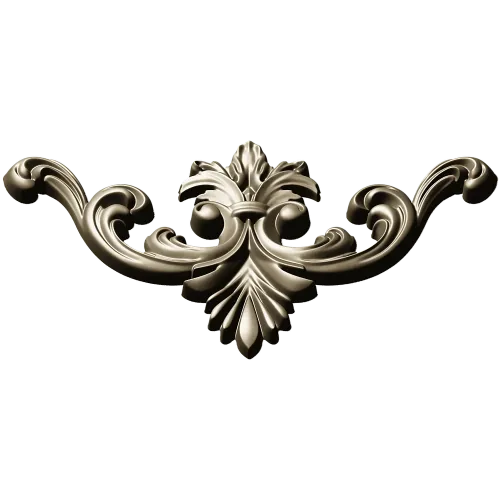 Baroque Acanthus Cartouche - STL 3D model for CNC carving