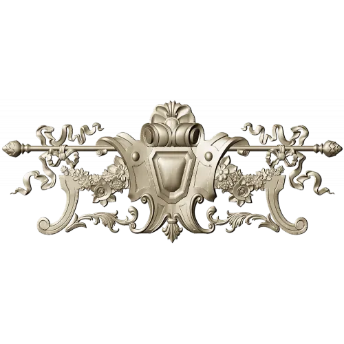 Baroque Cartouche 3D STL for CNC Router
