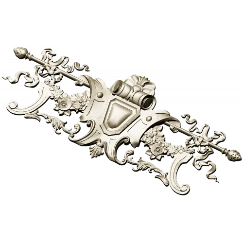Baroque Cartouche 3D STL for CNC Router