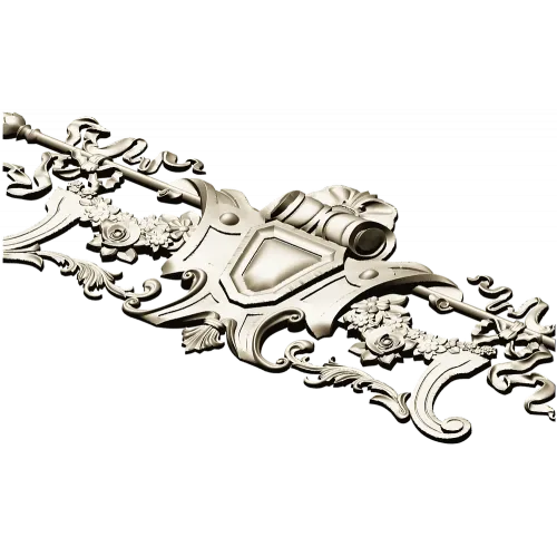 Baroque Cartouche 3D STL for CNC Router