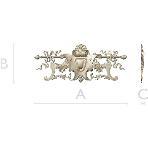 Baroque Cartouche 3D STL for CNC Router