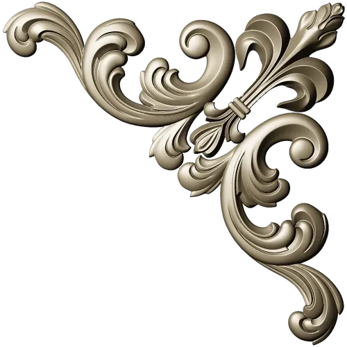 Baroque Acanthus Corner STL