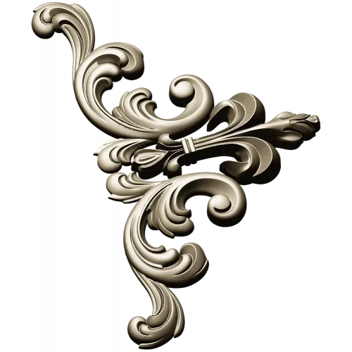 Baroque Acanthus Corner STL