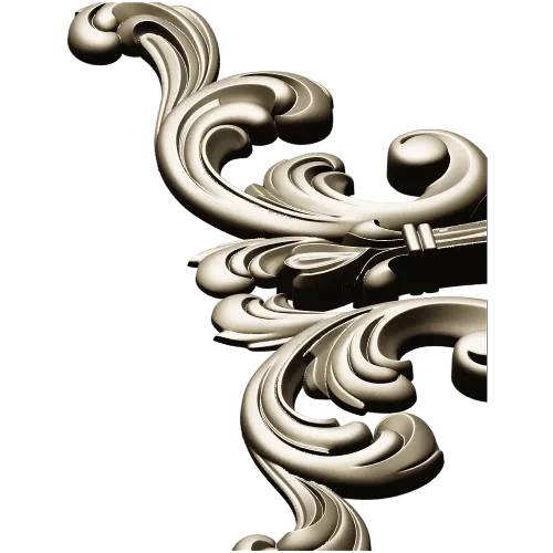Baroque Acanthus Corner STL