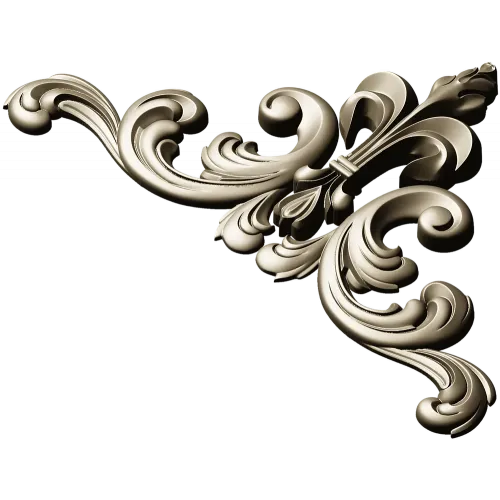 Baroque Acanthus Corner STL