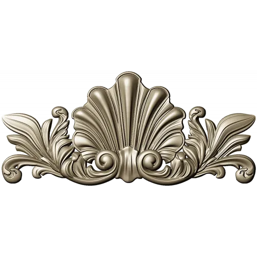 Shell & Acanthus Central Ornament - 3D STL for CNC