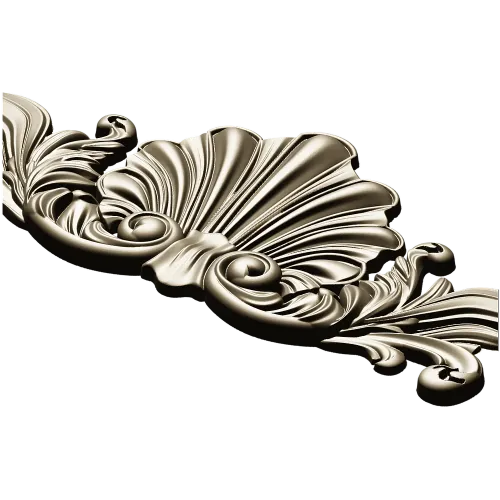 Shell & Acanthus Central Ornament - 3D STL for CNC