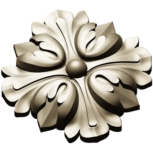 Флоральный медальон - 3D модель STL для ЧПУ