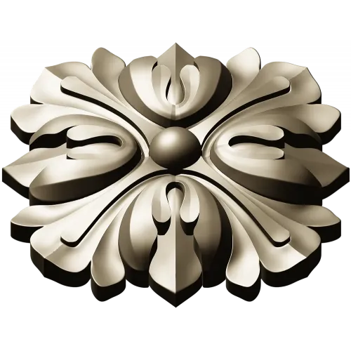 Флоральный медальон - 3D модель STL для ЧПУ