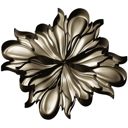 Ornate Floral Rosette - STL 3D Model for CNC Carving
