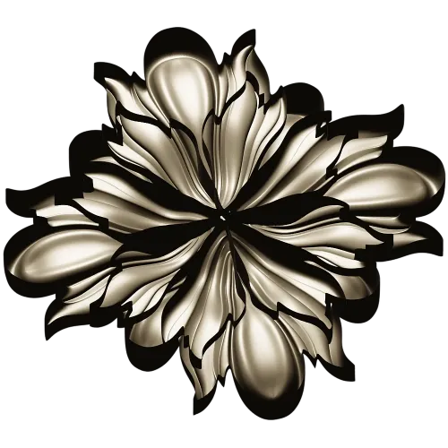 Ornate Floral Rosette - STL 3D Model for CNC Carving