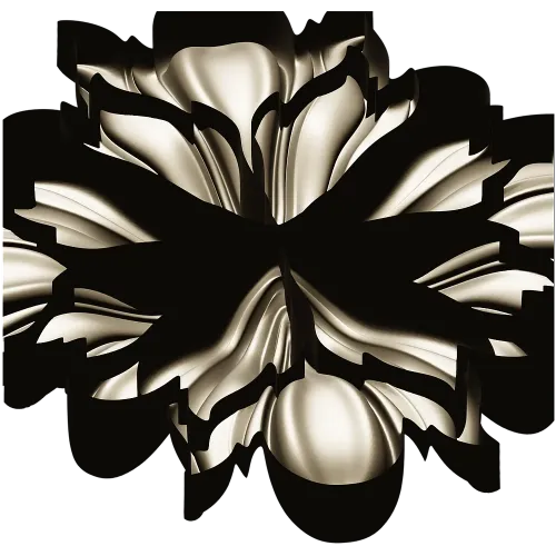 Ornate Floral Rosette - STL 3D Model for CNC Carving