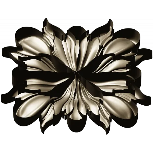 Ornate Floral Rosette - STL 3D Model for CNC Carving