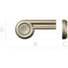 Fluted Rosette Terminal - STL 3D model for CNC