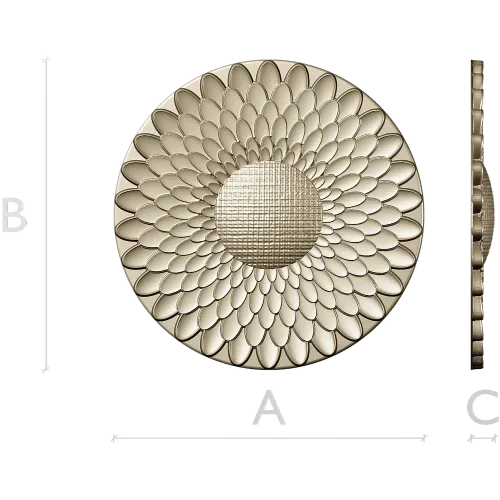 Sunflower Rosette - High-Relief STL 3D Model for CNC